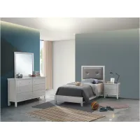Primo 4-pc. Bedroom Set in Silver Champagne by Glory Furniture