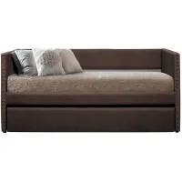 Tia Twin Daybed with Trundle in Chocolate by Homelegance