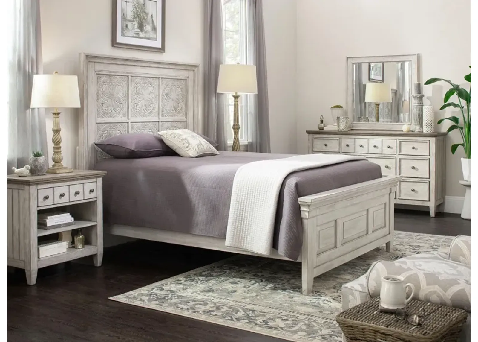 Magnolia Park 4-pc. Bedroom Set in White by Liberty Furniture