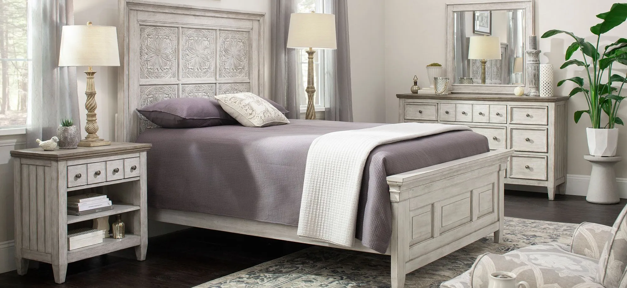 Magnolia Park 4-pc. Bedroom Set in White by Liberty Furniture
