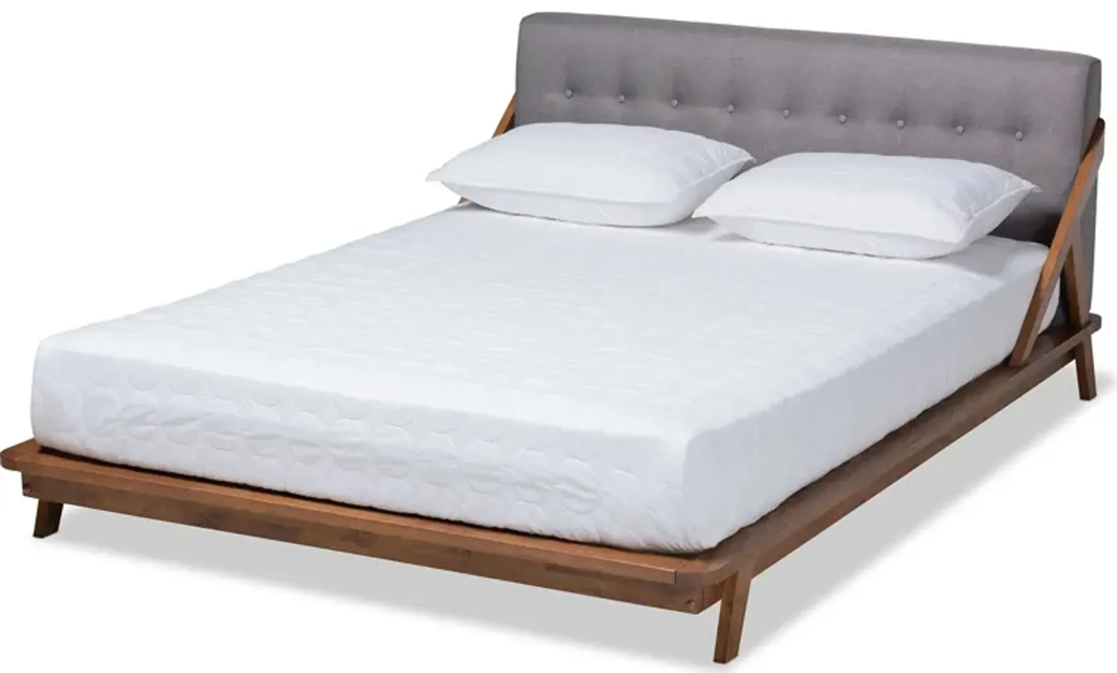 Sante Mid-Century Queen Size Platform Bed