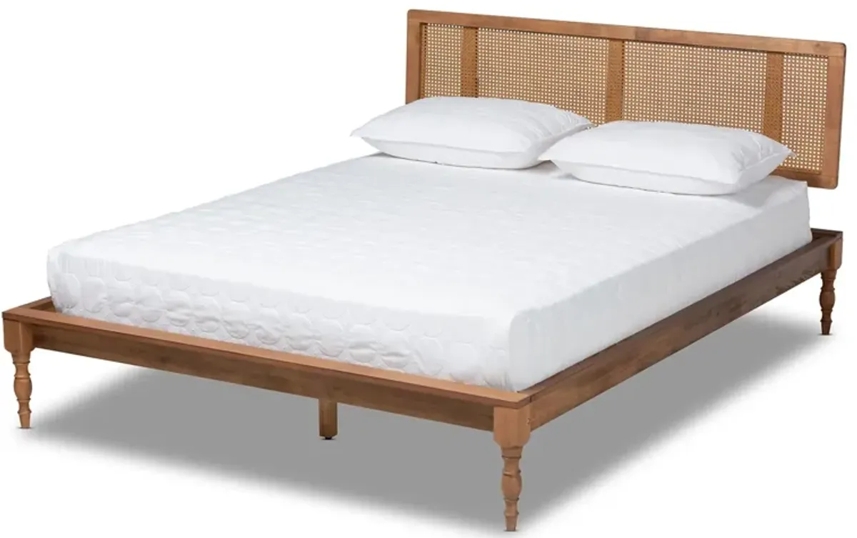 Romy Vintage Queen Size Platform Bed in Ash by Wholesale Interiors