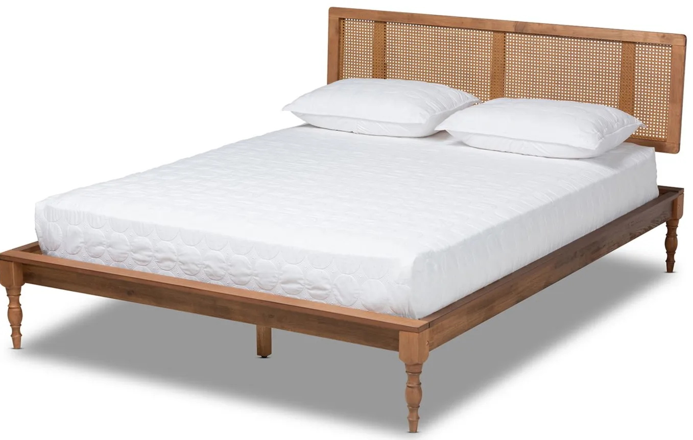 Romy Vintage Queen Size Platform Bed in Ash by Wholesale Interiors