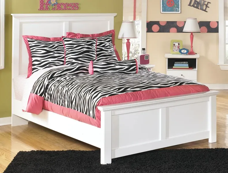 Adele Panel Bed in White by Ashley Furniture