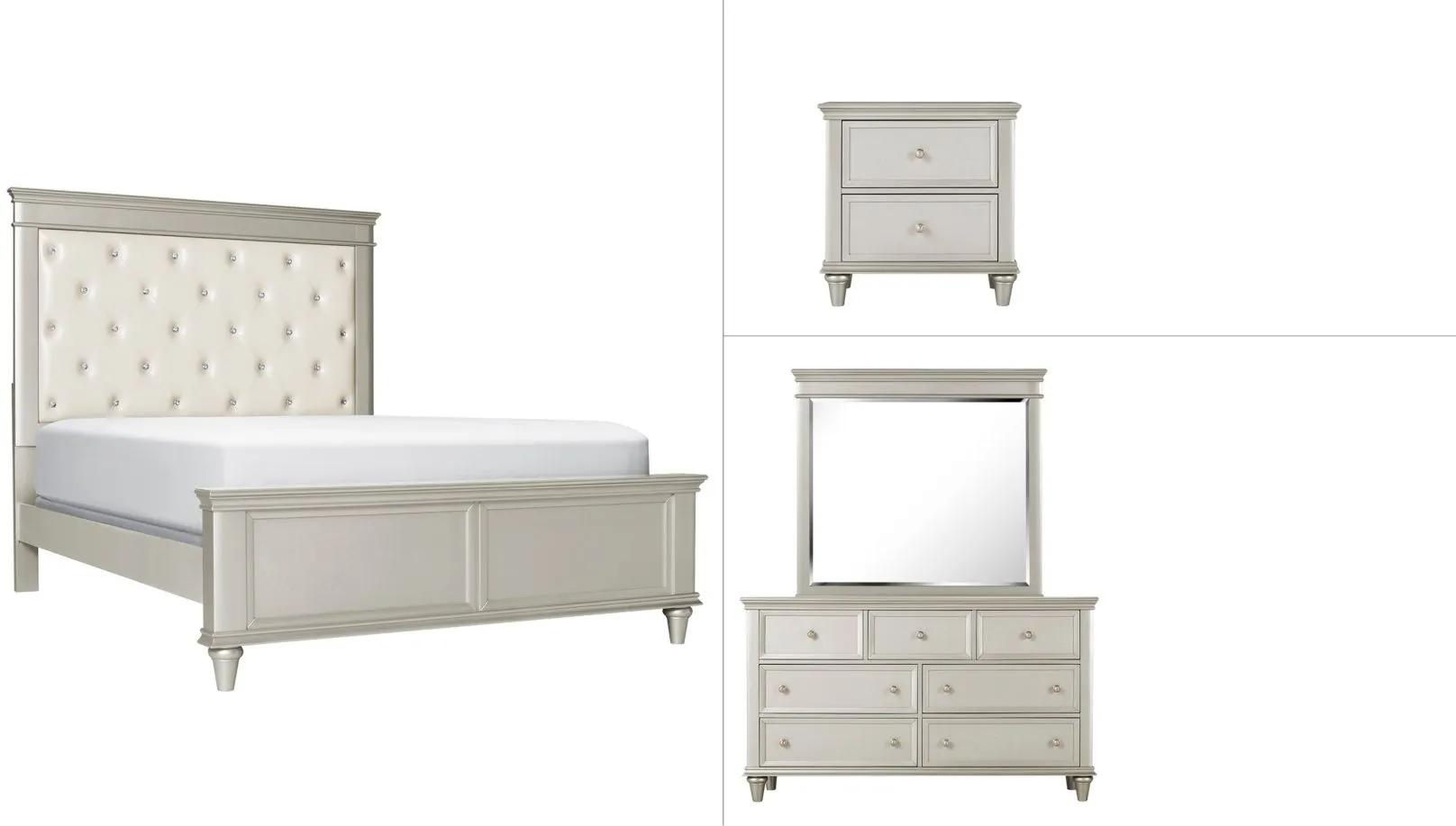 Tiffany 4pc. Upholstered Bedroom Set