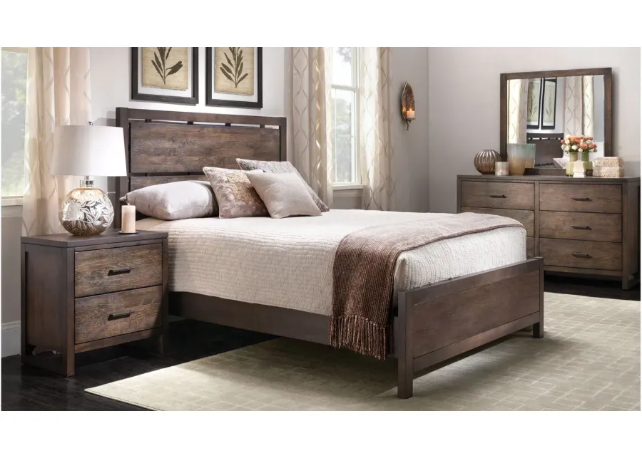 Larkspur 4-pc. Bedroom Set in Two Tone Oak by Bellanest