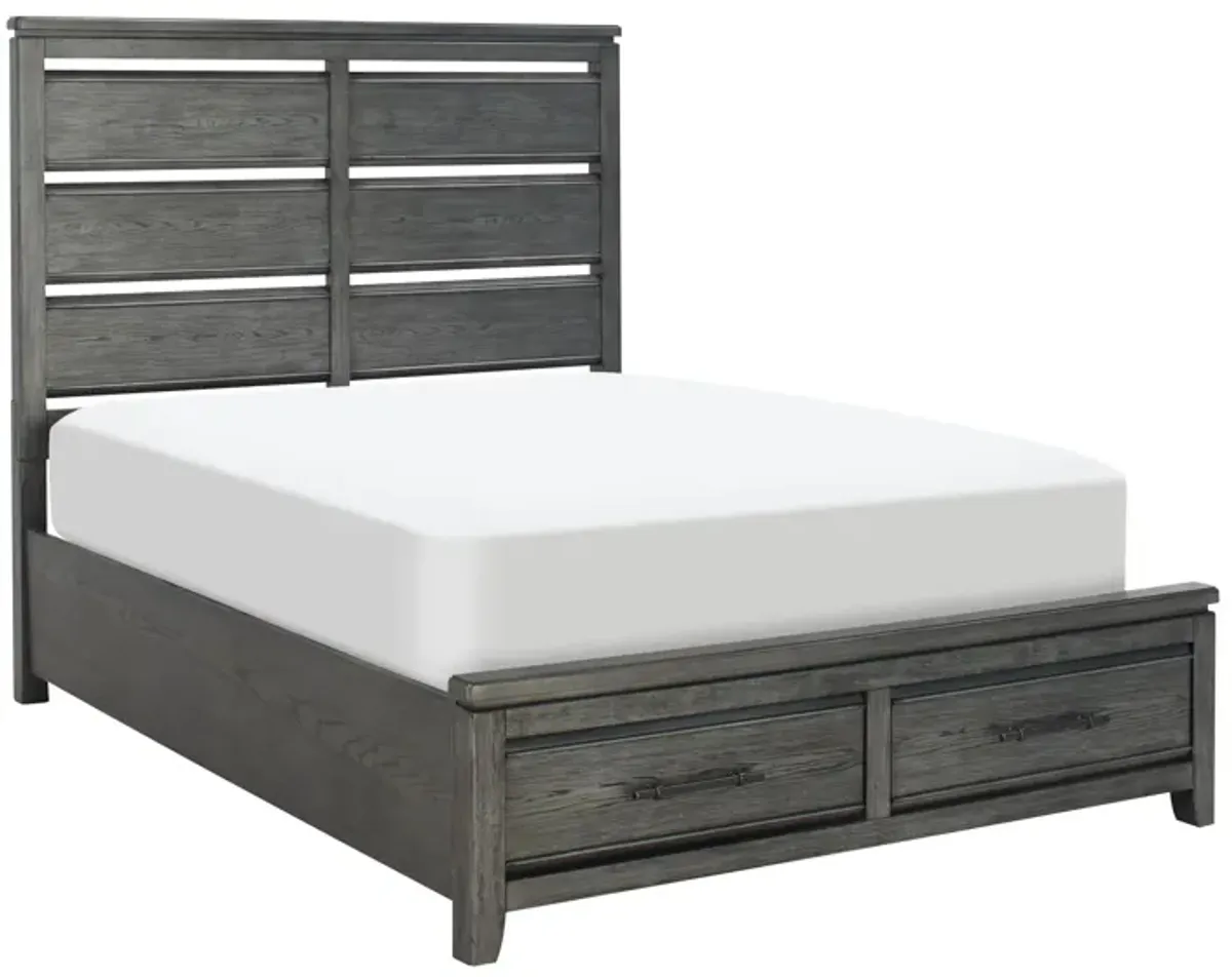 Slater Platform Storage Bed in Gray by Bellanest