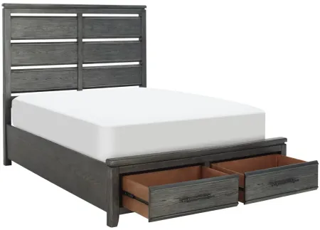 Slater Platform Storage Bed in Gray by Bellanest