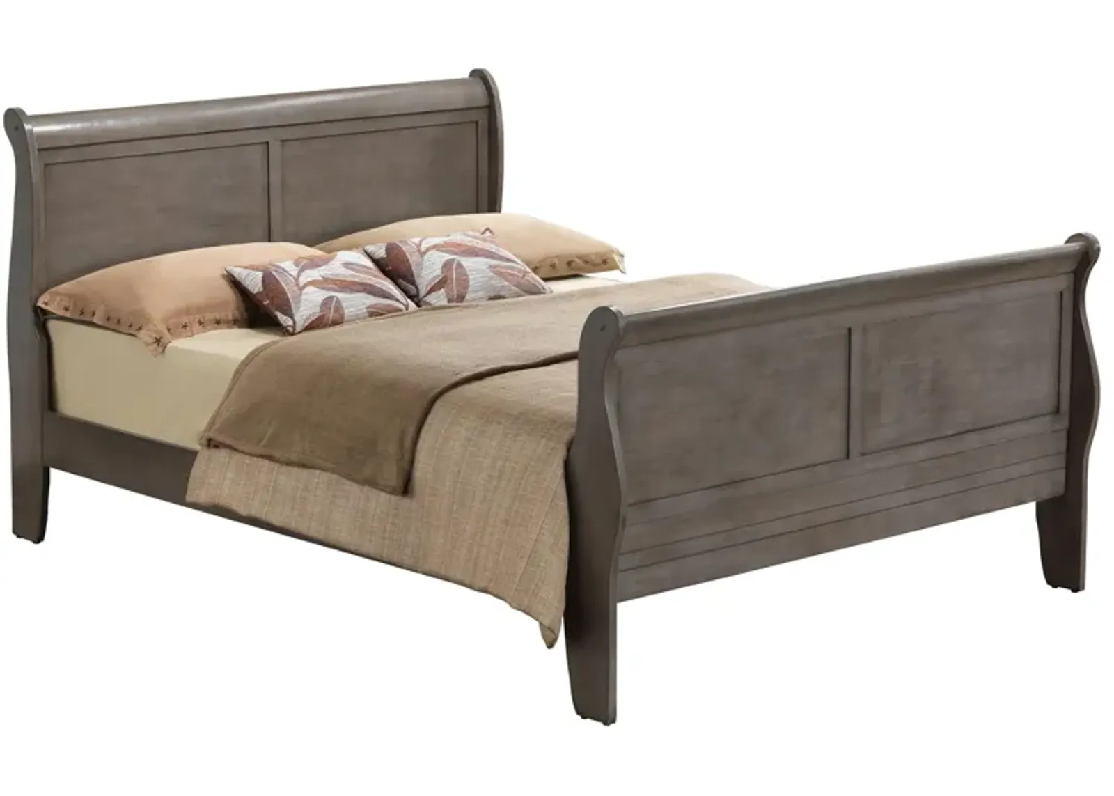 Rossie Sleigh Bed in Gray by Glory Furniture