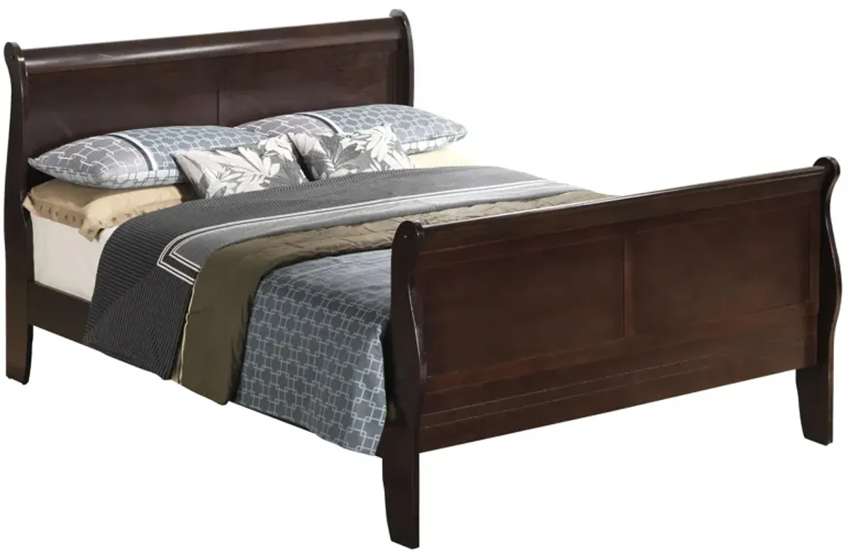 Rossie Sleigh Bed in Cappuccino by Glory Furniture