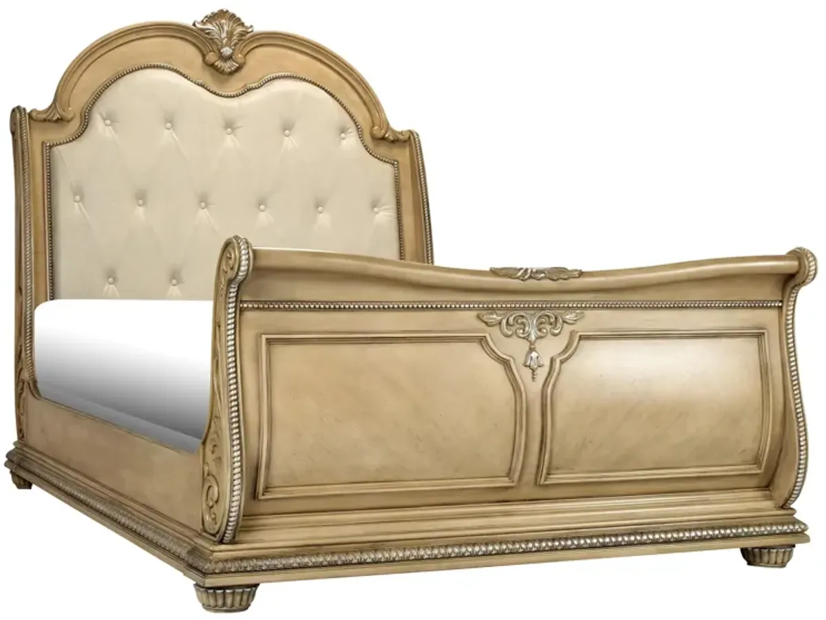 Wilshire Sleigh Bed in Bisque by Davis Intl.