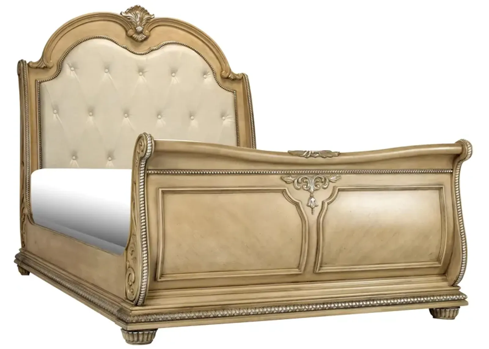 Wilshire Sleigh Bed in Bisque by Davis Intl.