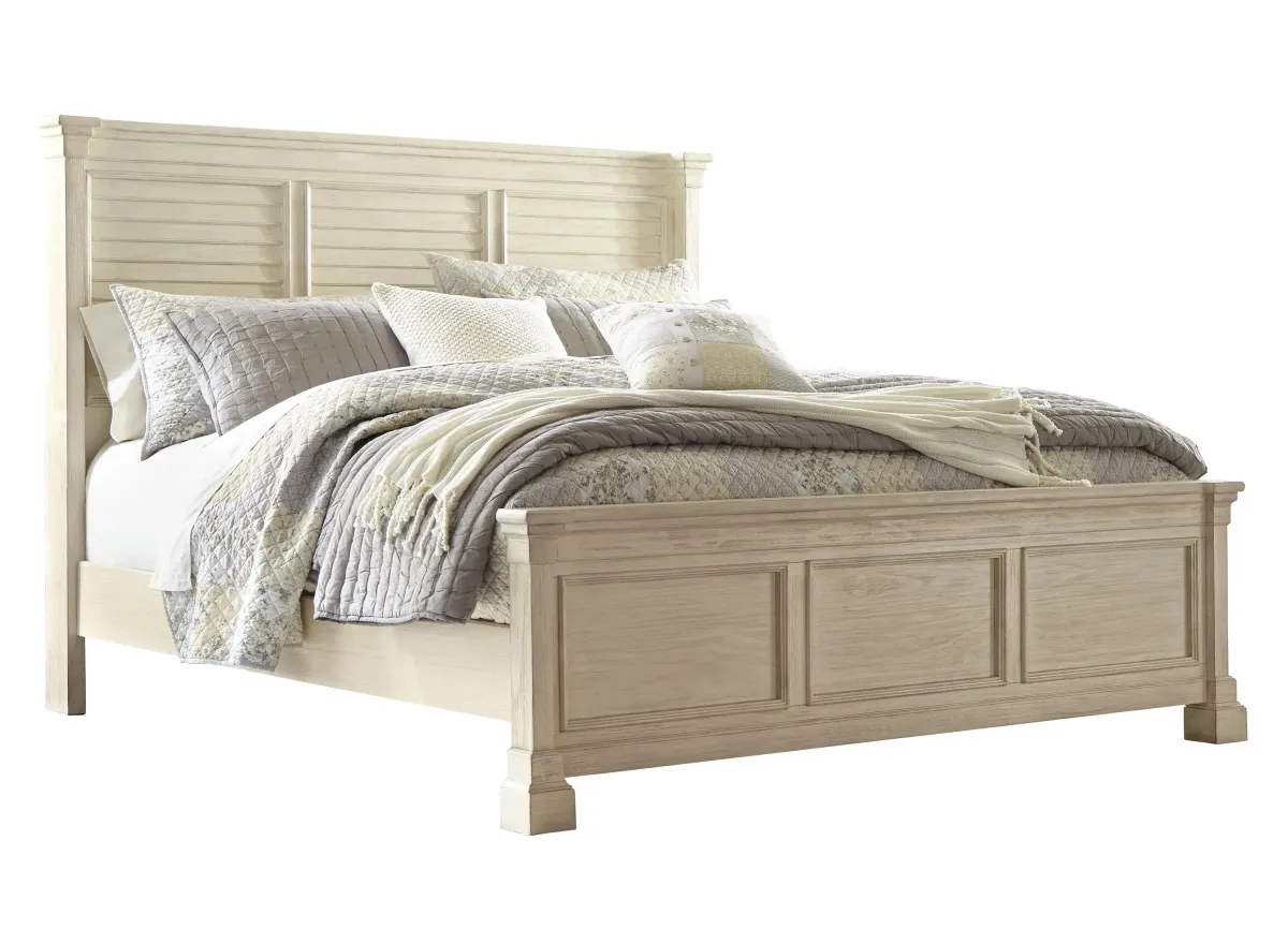 Aspen Louvered Panel Bed in Antique White by Ashley Furniture