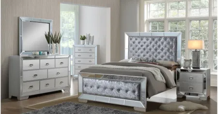 Hollywood Hills Upholstered Bed in Gray by Glory Furniture