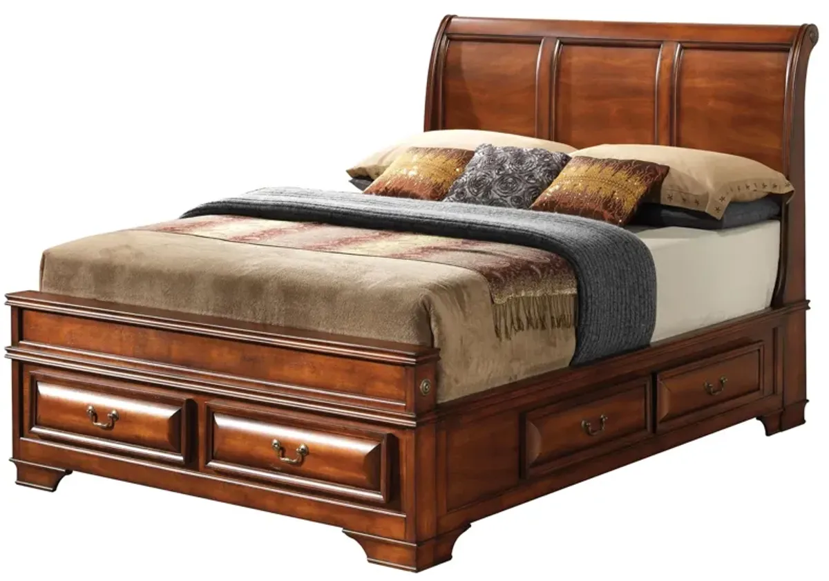 Sarasota Storage Bed in Light Cherry by Glory Furniture