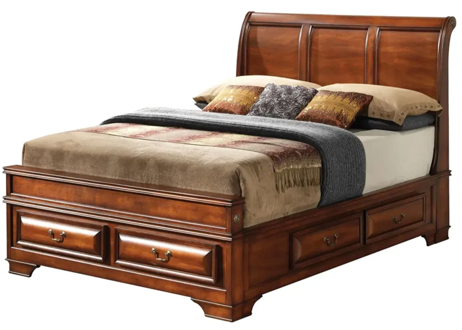 Sarasota Storage Bed in Light Cherry by Glory Furniture