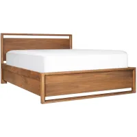 Aversa 2-sided Storage Bed in Light Cherry by Bellanest