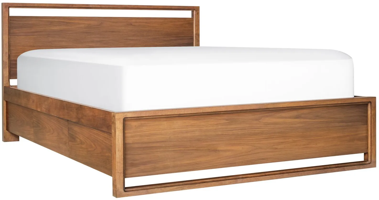 Aversa 2-sided Storage Bed in Light Cherry by Bellanest