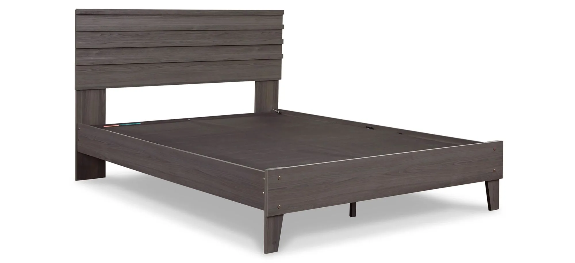 Brymont Panel Platform Bed in Dark Gray by Ashley Express