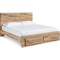 Hyanna King Panel Storage Bed in Tan by Ashley Furniture