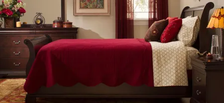 Charleston Sleigh Bed in Cherry by Bellanest