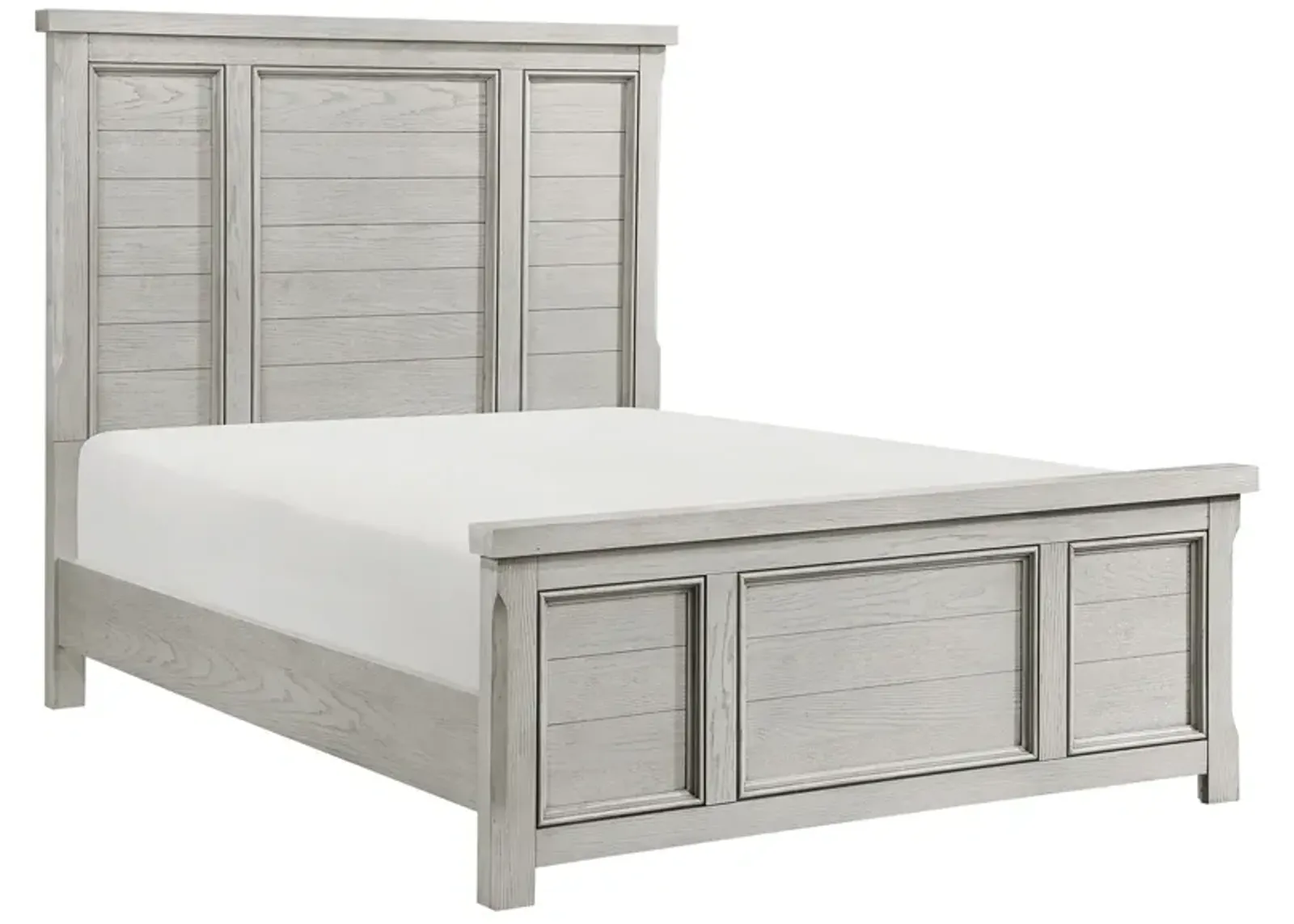 Oslo Panel Bed in Antique Light Gray by Homelegance