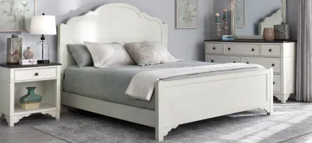 Colette Panel Bed in Feathered White by Riverside Furniture