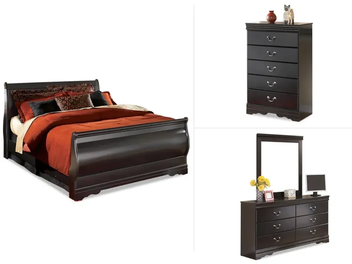 Huey Vineyard 4-pc. Bedroom Set in Black by Ashley Furniture