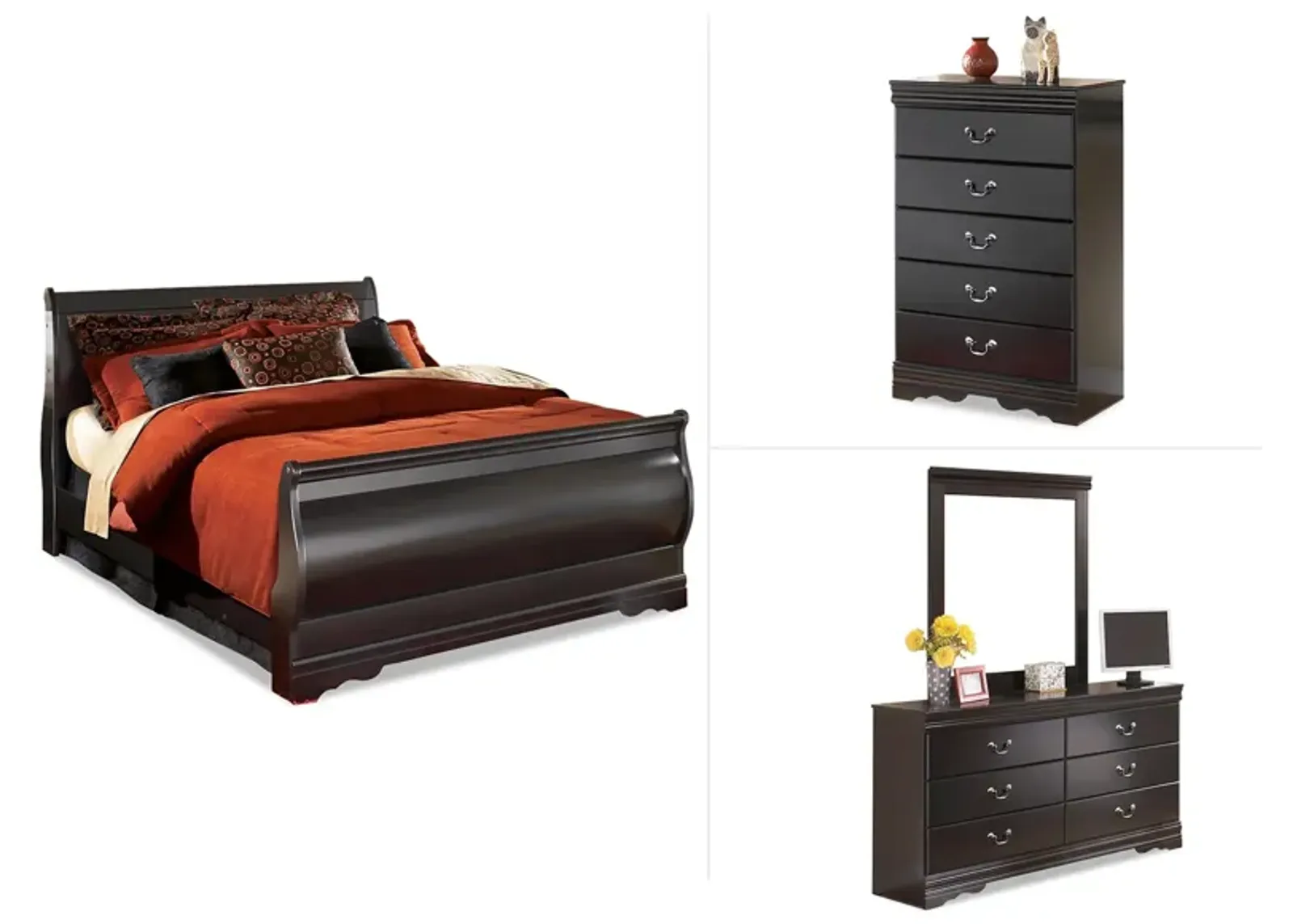 Huey Vineyard 4-pc. Bedroom Set in Black by Ashley Furniture