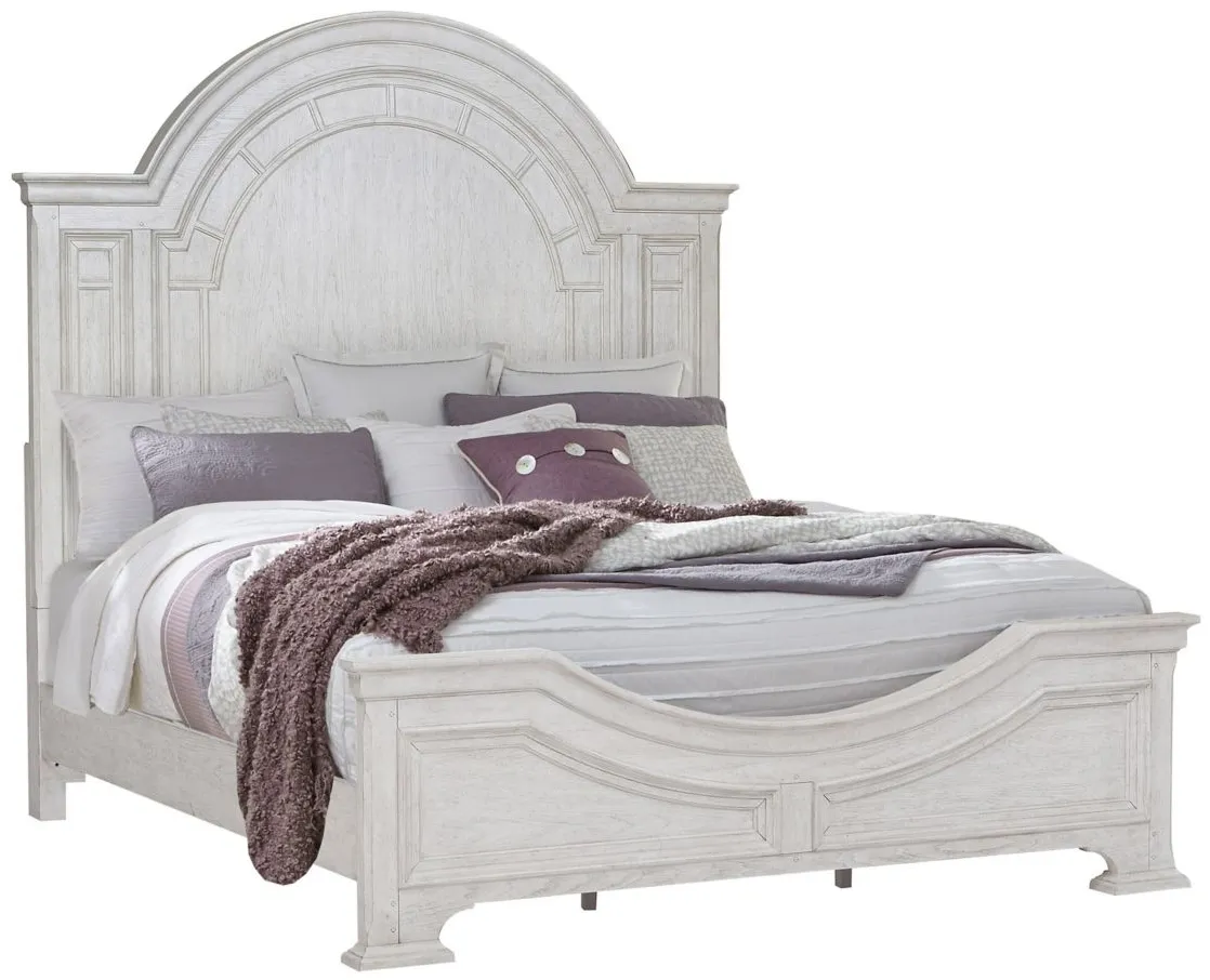 Glendale Estates King Panel Bed in White by Bellanest.