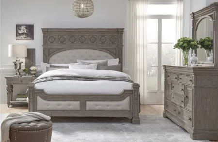 Kingsbury King Panel Bed in Gray by Bellanest.