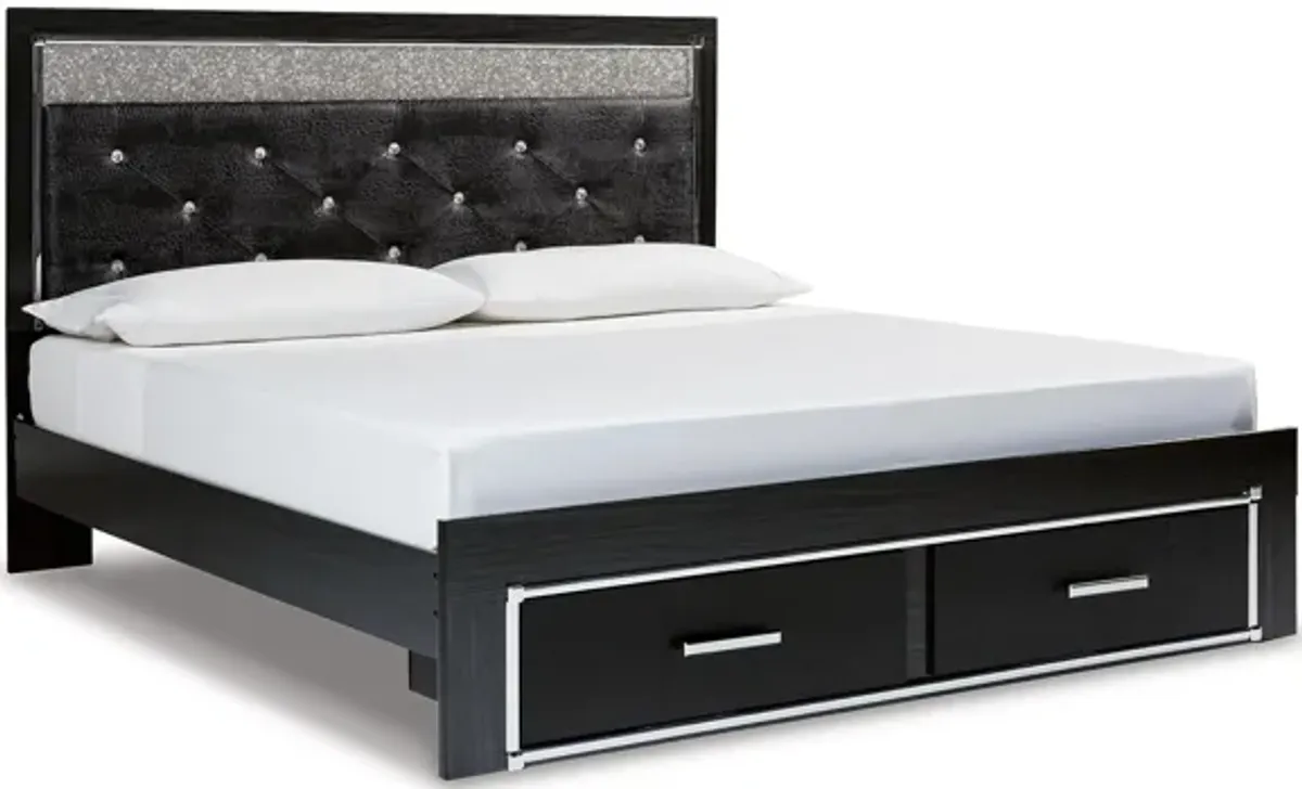 Kaydell King Upholstered Panel Storage Bed