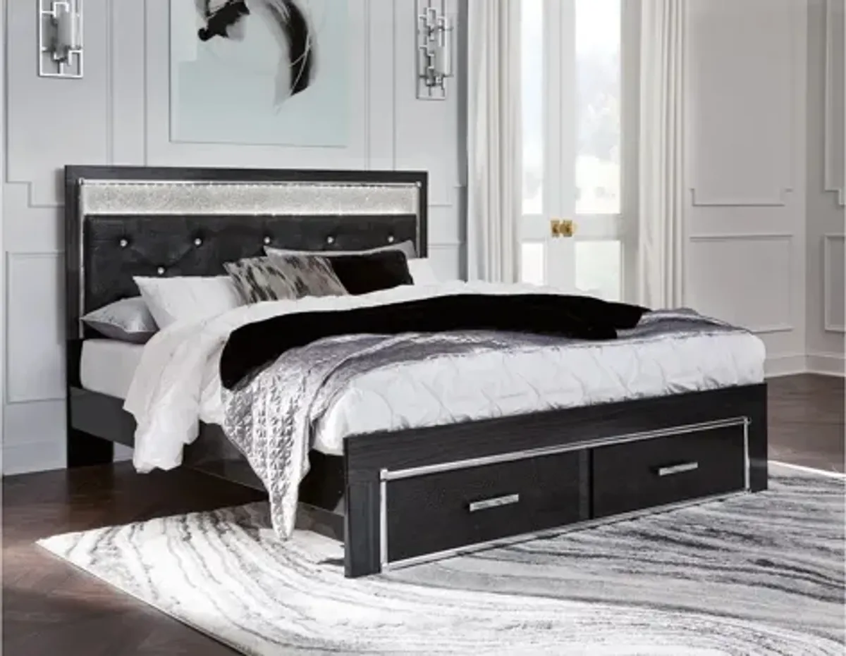 Kaydell King Upholstered Panel Storage Bed