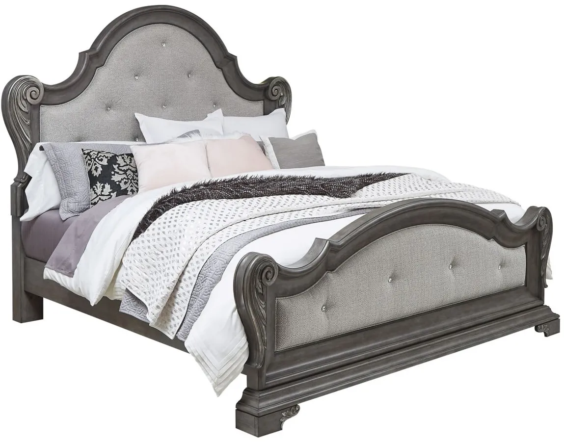 Vivian King Panel Bed in Gray by Bellanest.