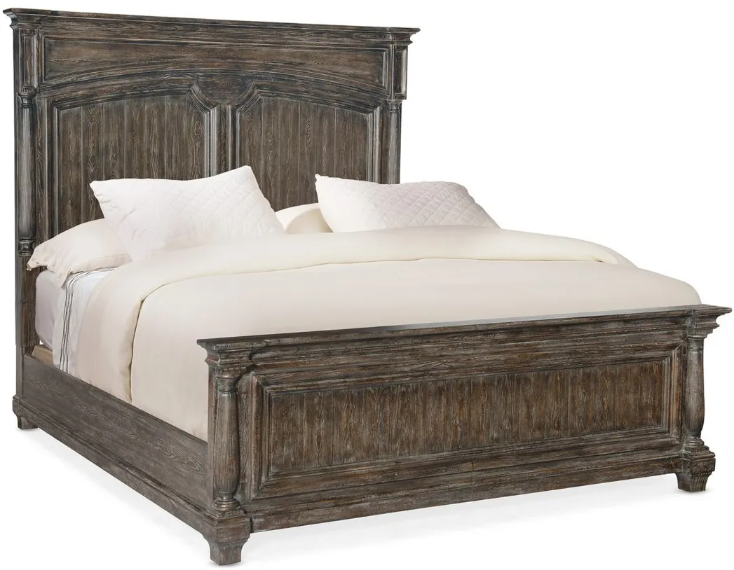 Traditions Panel Bed in Dark Wood by Hooker Furniture