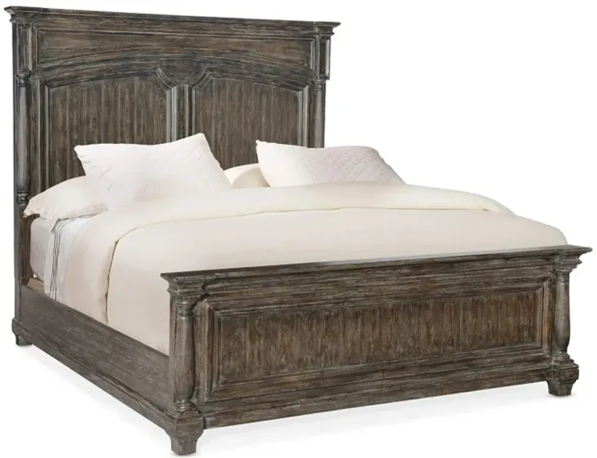 Traditions Panel Bed in Dark Wood by Hooker Furniture