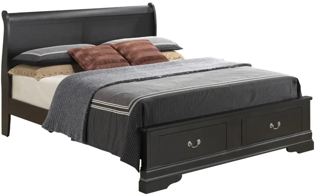 Rossie Storage Bed in Black by Glory Furniture