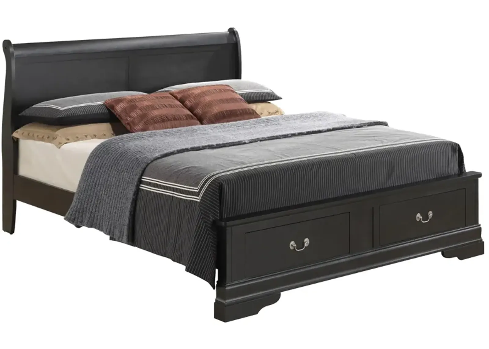 Rossie Storage Bed in Black by Glory Furniture