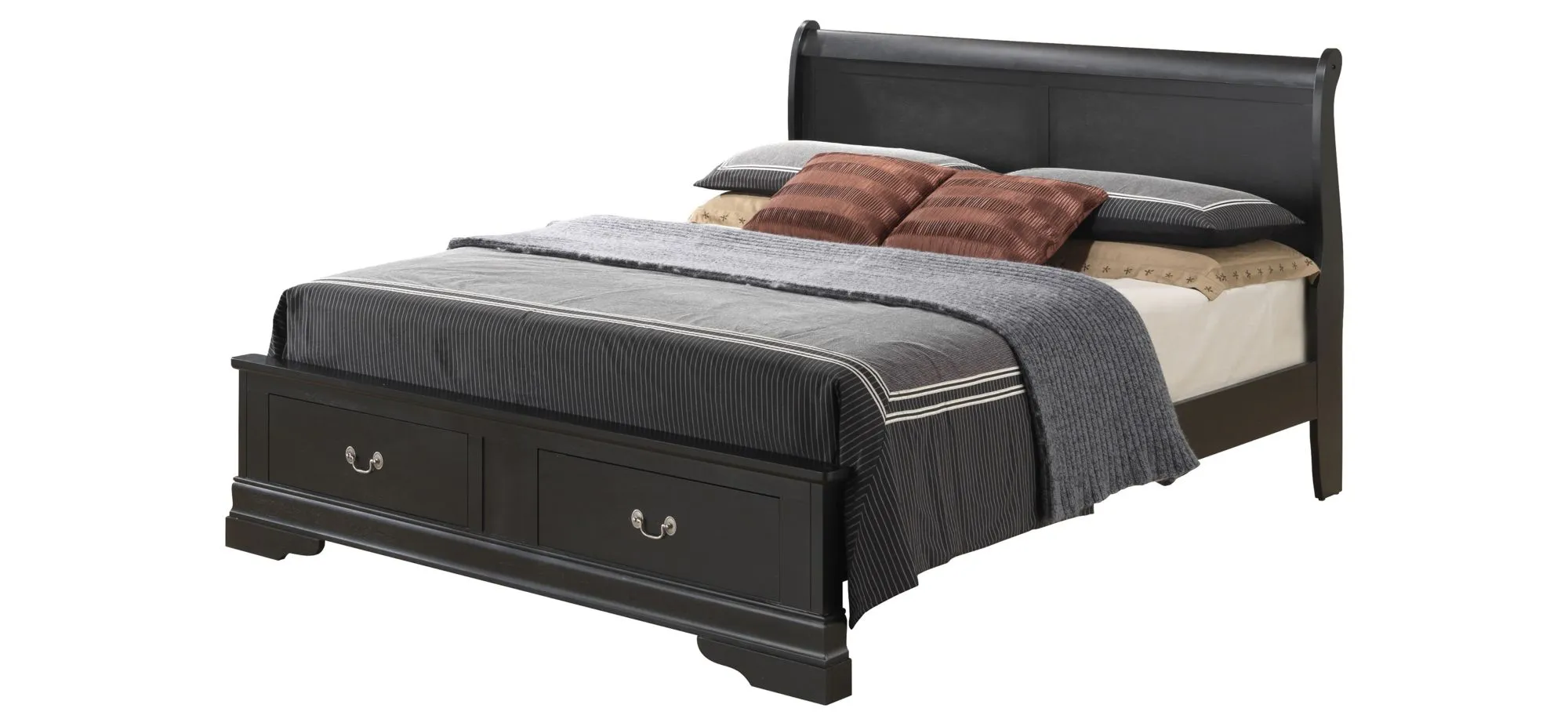 Rossie Storage Bed in Black by Glory Furniture