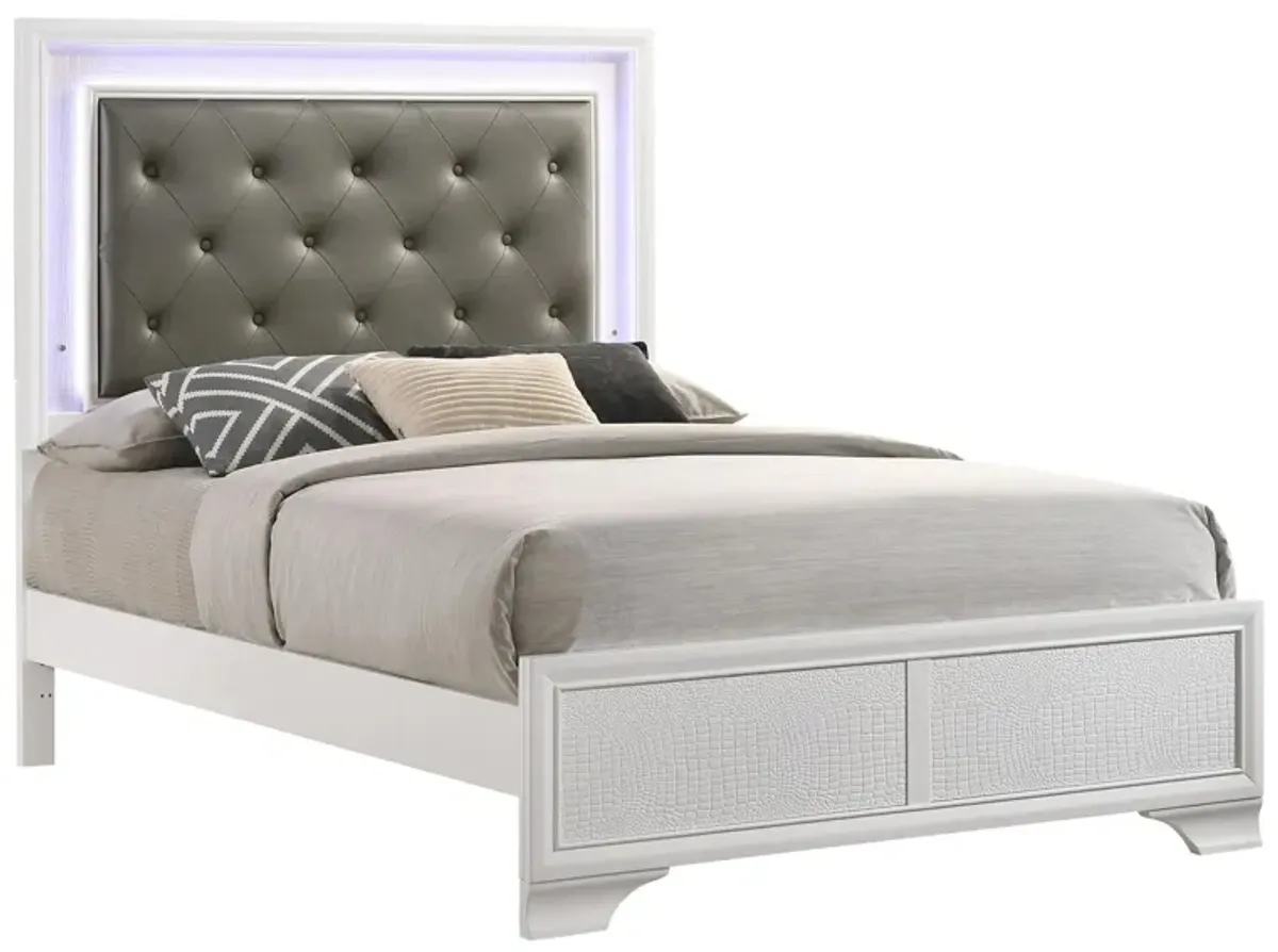 Lyssa Bed in FROST by Crown Mark