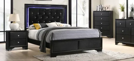 Micah Panel Bed in Black by Crown Mark