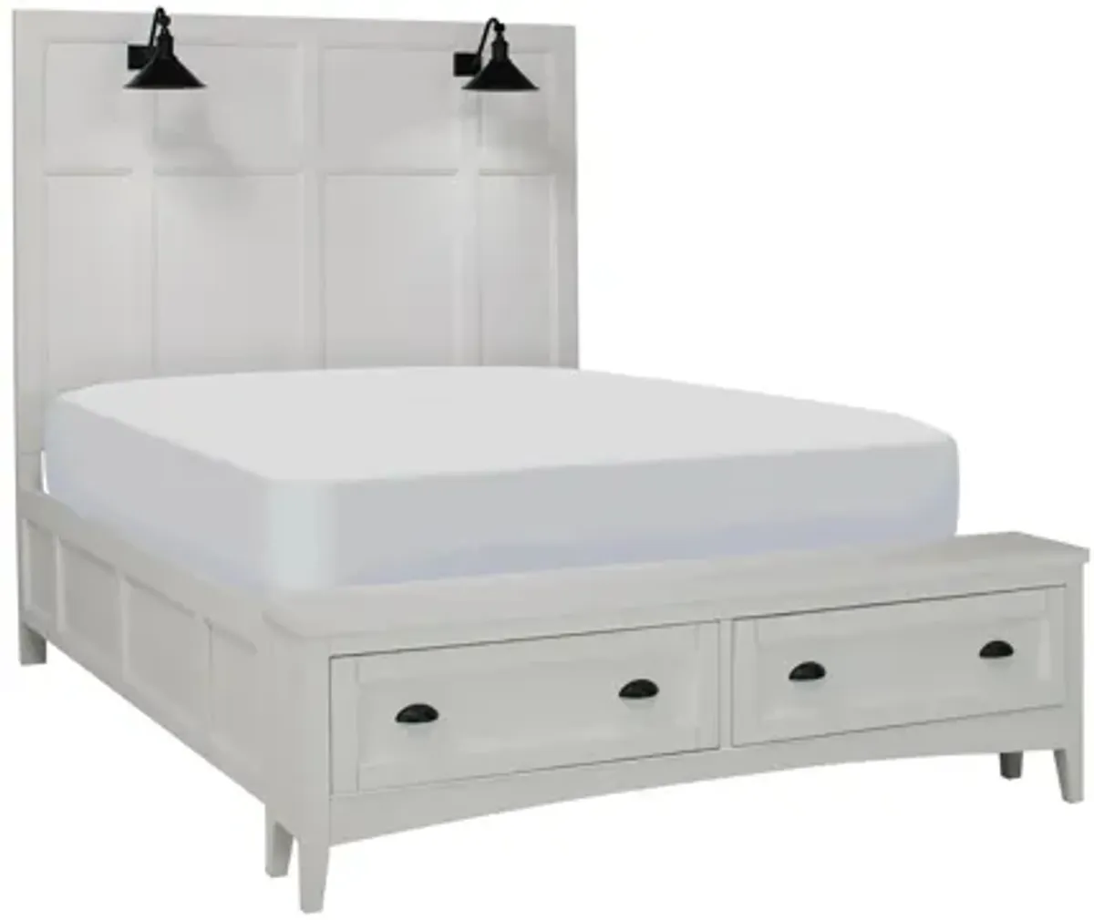 Ivy Ridge Platform Storage Bed w/ Lamp Headboard