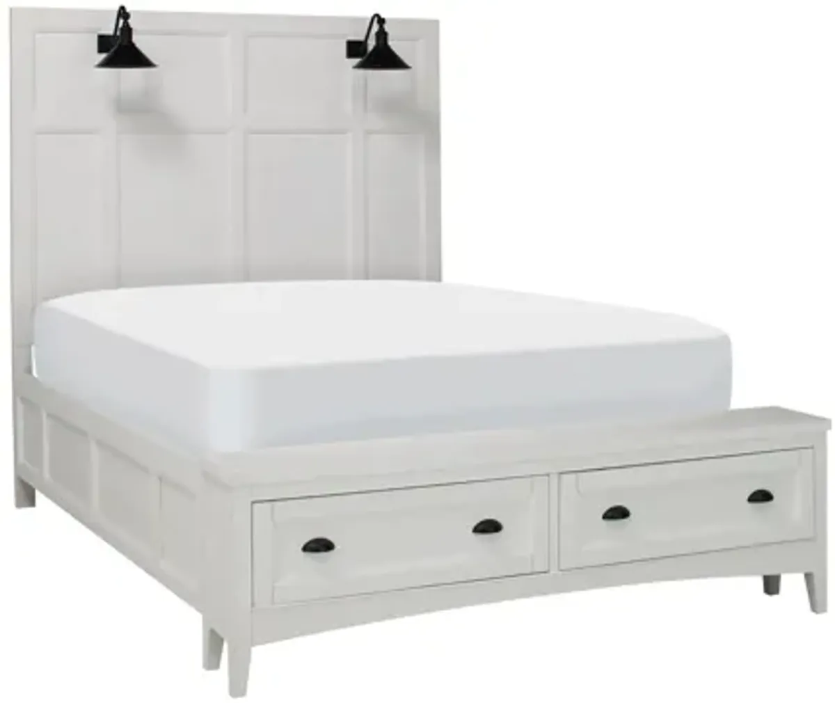 Ivy Ridge Platform Storage Bed w/ Lamp Headboard