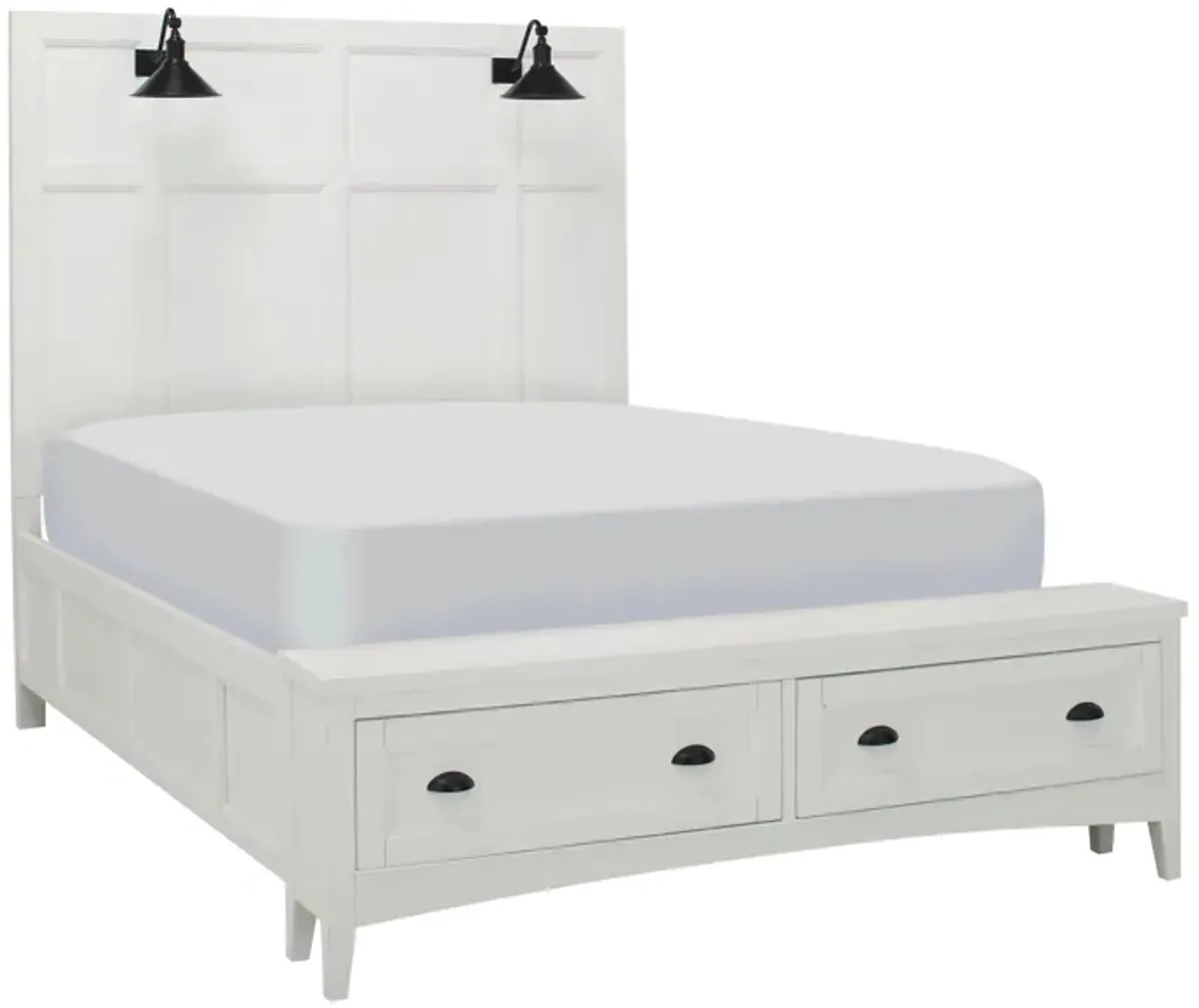 Ivy Ridge Platform Storage Bed w/ Lamp Headboard