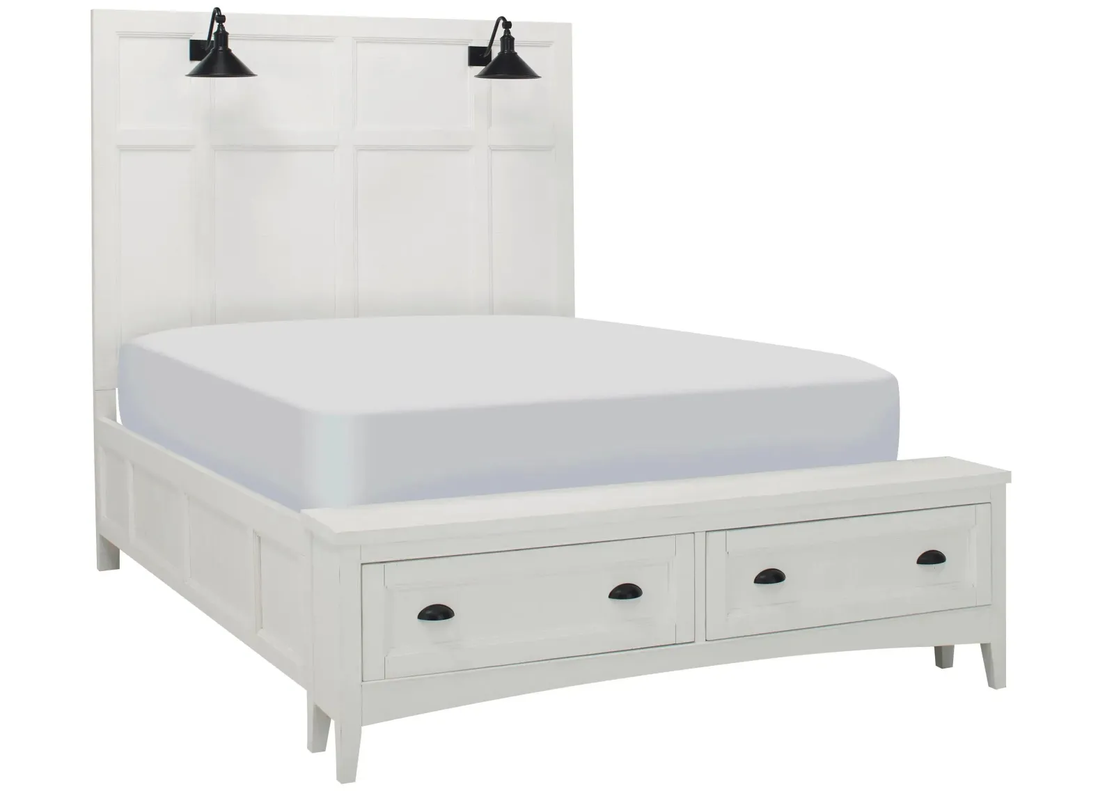 Ivy Ridge Platform Storage Bed in Chalk White by Magnussen Home