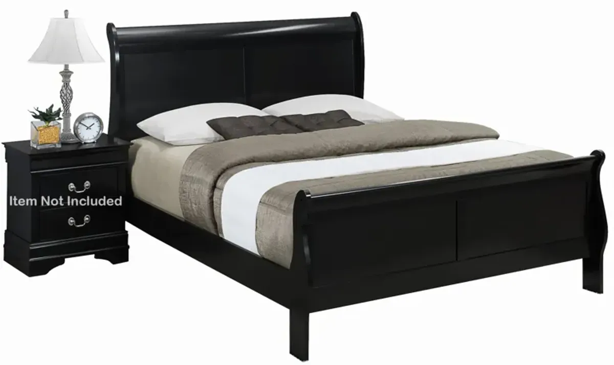 Louis Phillip Bed in Black by Crown Mark