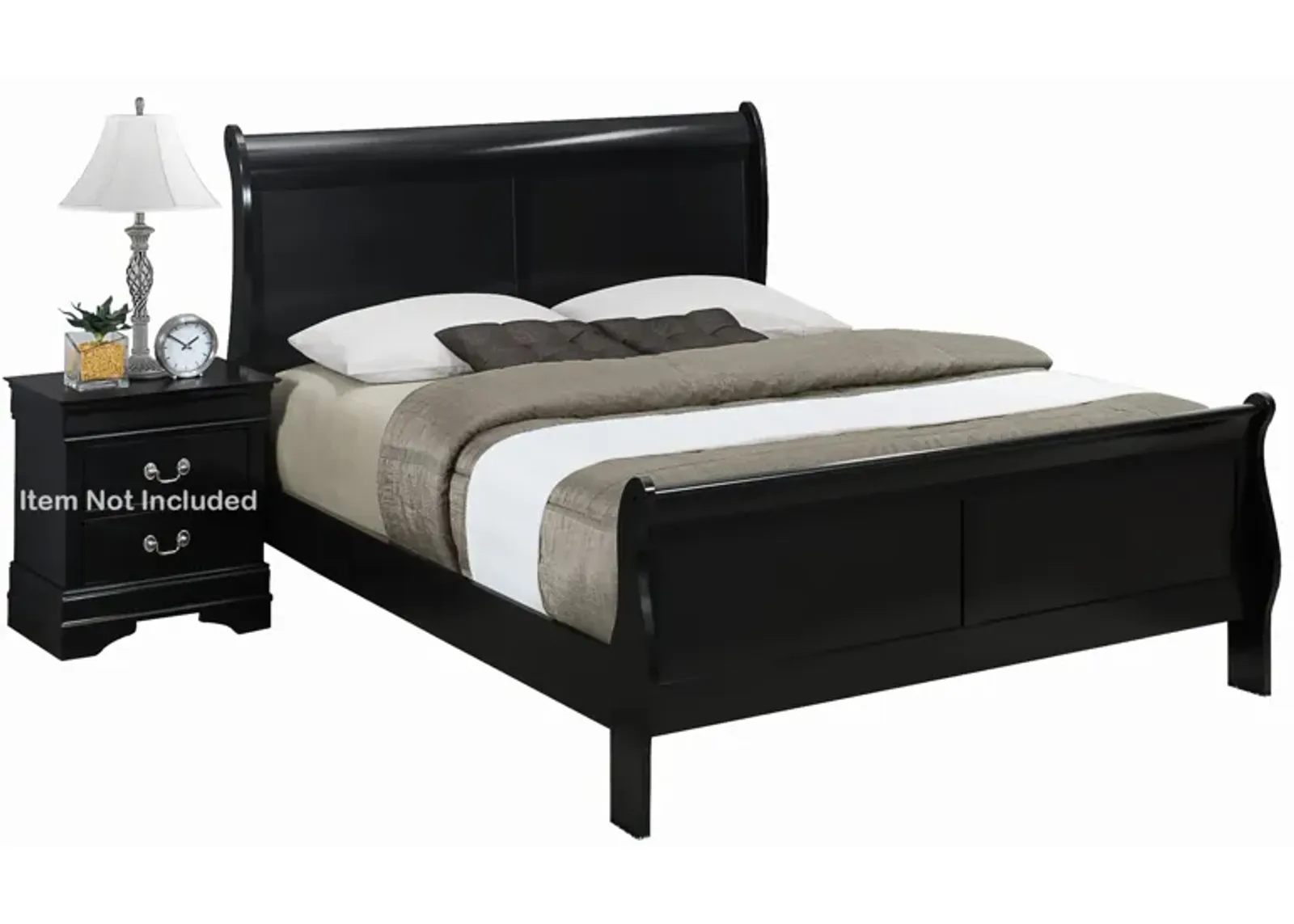 Louis Phillip Bed in Black by Crown Mark