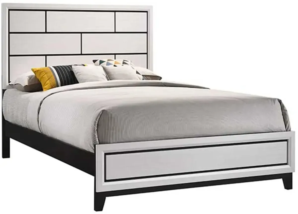 Akerson Panel Bed in White by Crown Mark