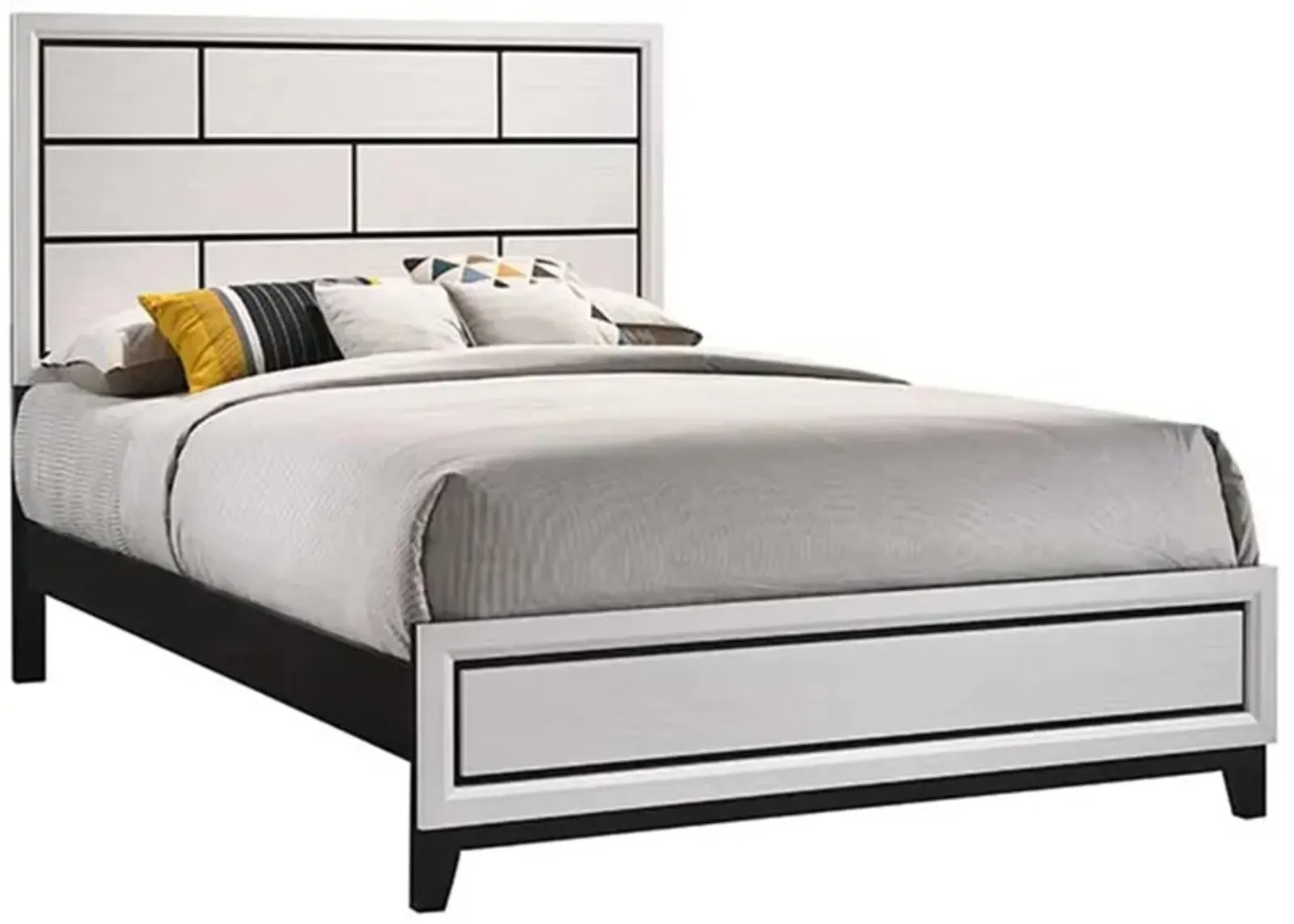 Akerson Panel Bed in White by Crown Mark