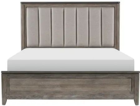 Beddington Eastern King Bed in 2-Tone Finish (Gray and Oak) by Homelegance